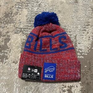 2025 Buffalo Bills Sideline Collection Beanie with Pom Pom NWT